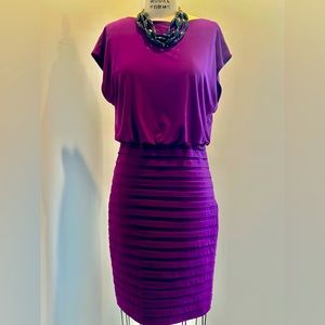 Purple AdriannaPapell bodycon dress
